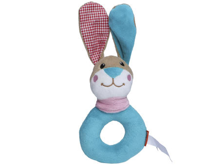 Product image Greifling Hase, rund mit Rassel Werbeartikel