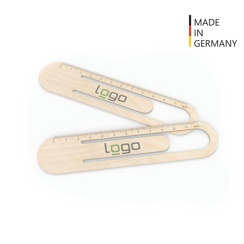 2 in 1 Lesezeichen-Lineal Linory (FSC® zertifiziert) Werbeartikel
