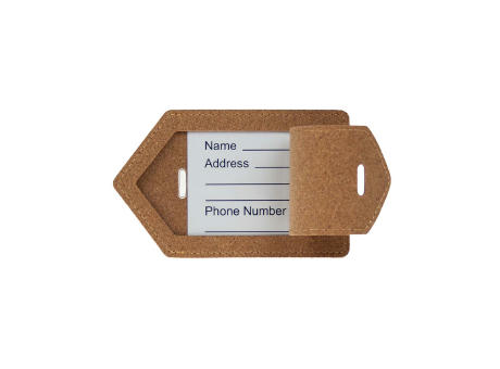 Eco Luggage Tag Cork Werbeartikel