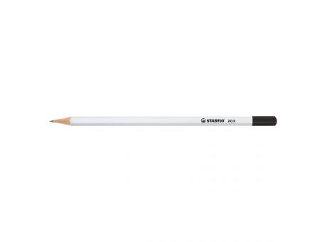 Product image STABILO Grafitstift 6-kant weiß mit Tauchkappe Werbeartikel