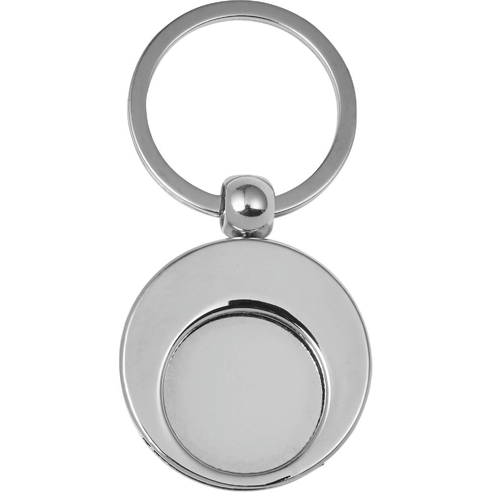 Product image Schlüsselanhänger aus Metall mit Einkaufswagenchip Christie Werbeartikel