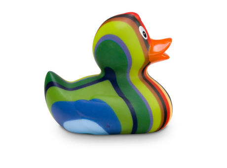 Werbeente Lenny Längsstreifen, ca. 8 cm Werbeartikel