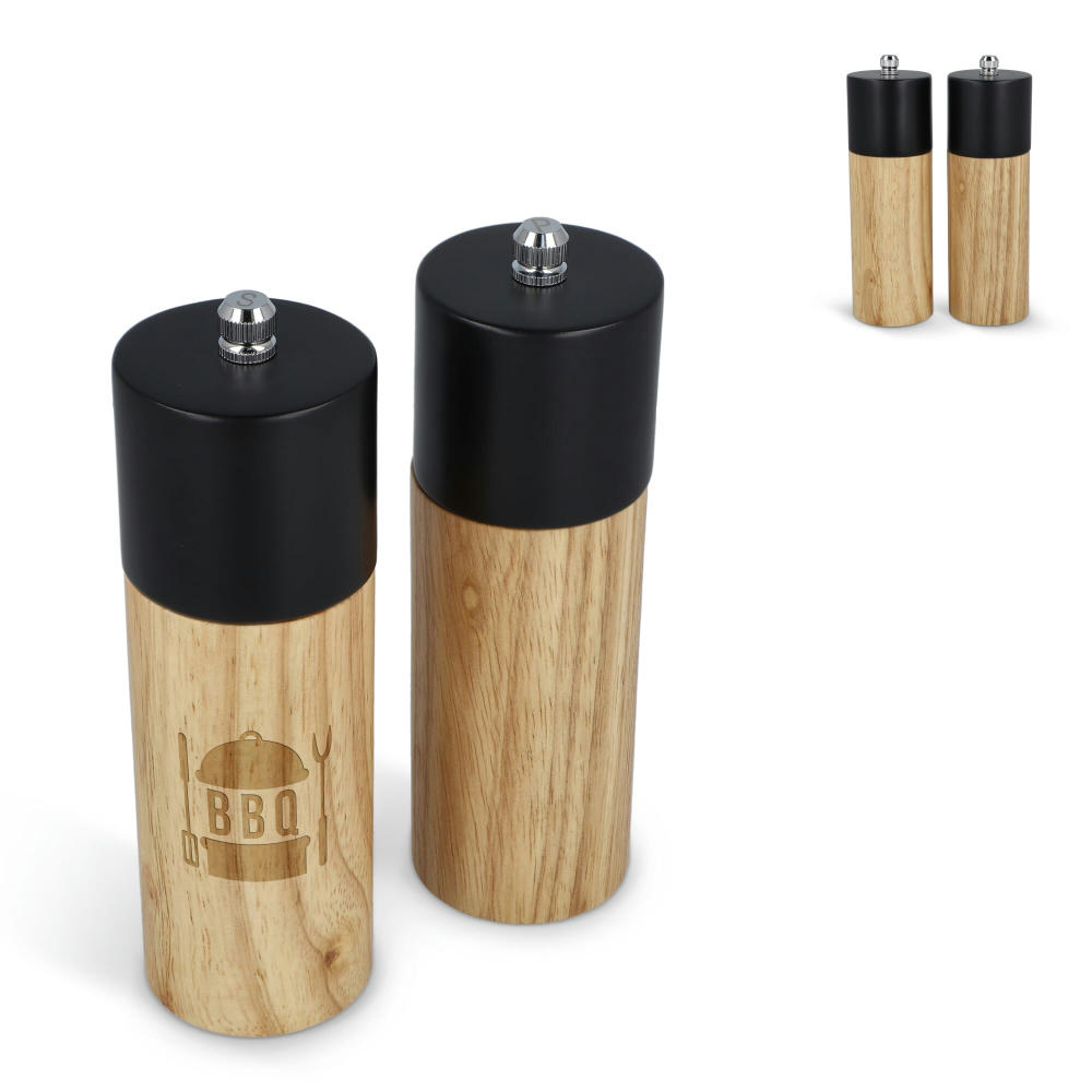 Product image InSideOut Holz-Salz- und Pfeffermühle-Set Werbeartikel