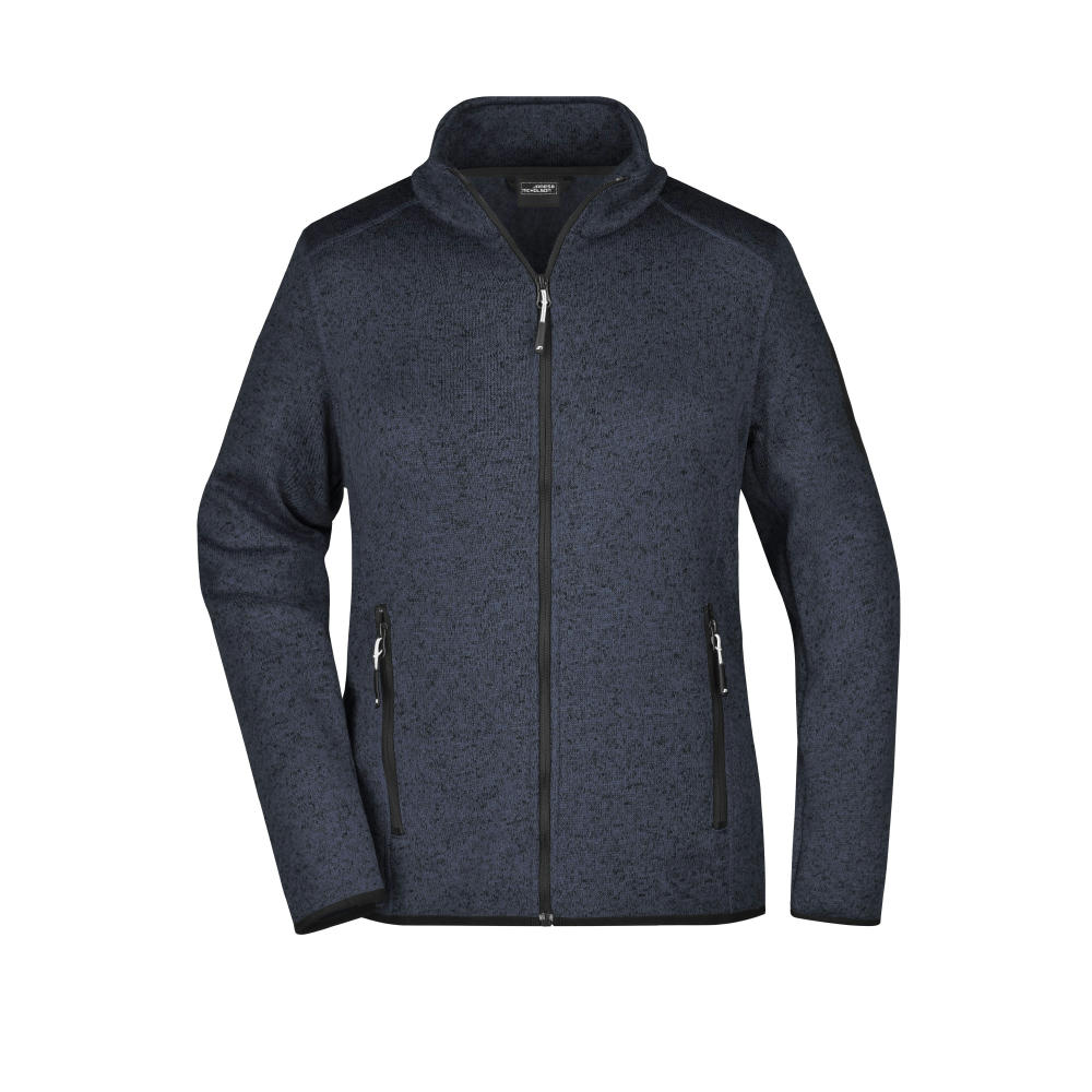 Ladies' Knitted Fleece Jacket - Modische Strickfleece Jacke mit Stehkragen Werbeartikel
