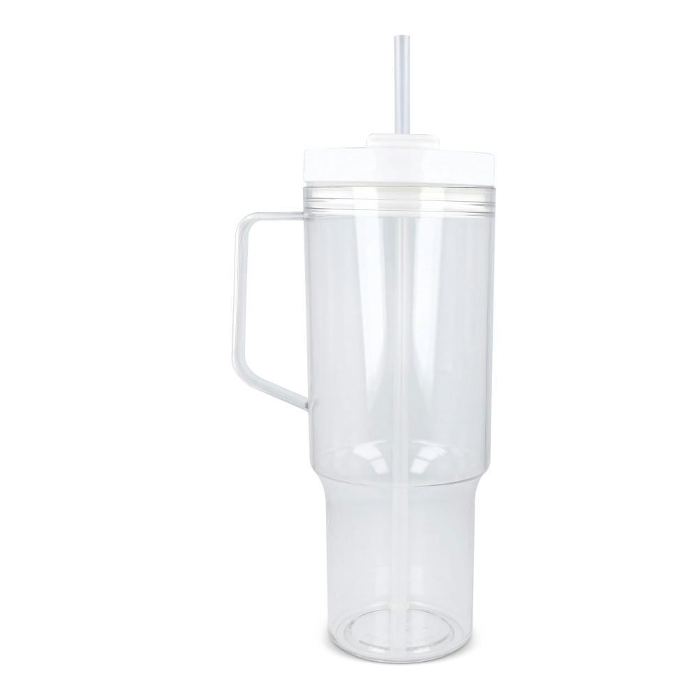 Miami Becher mit Henkel transparent 1,2 l R-PET Werbeartikel