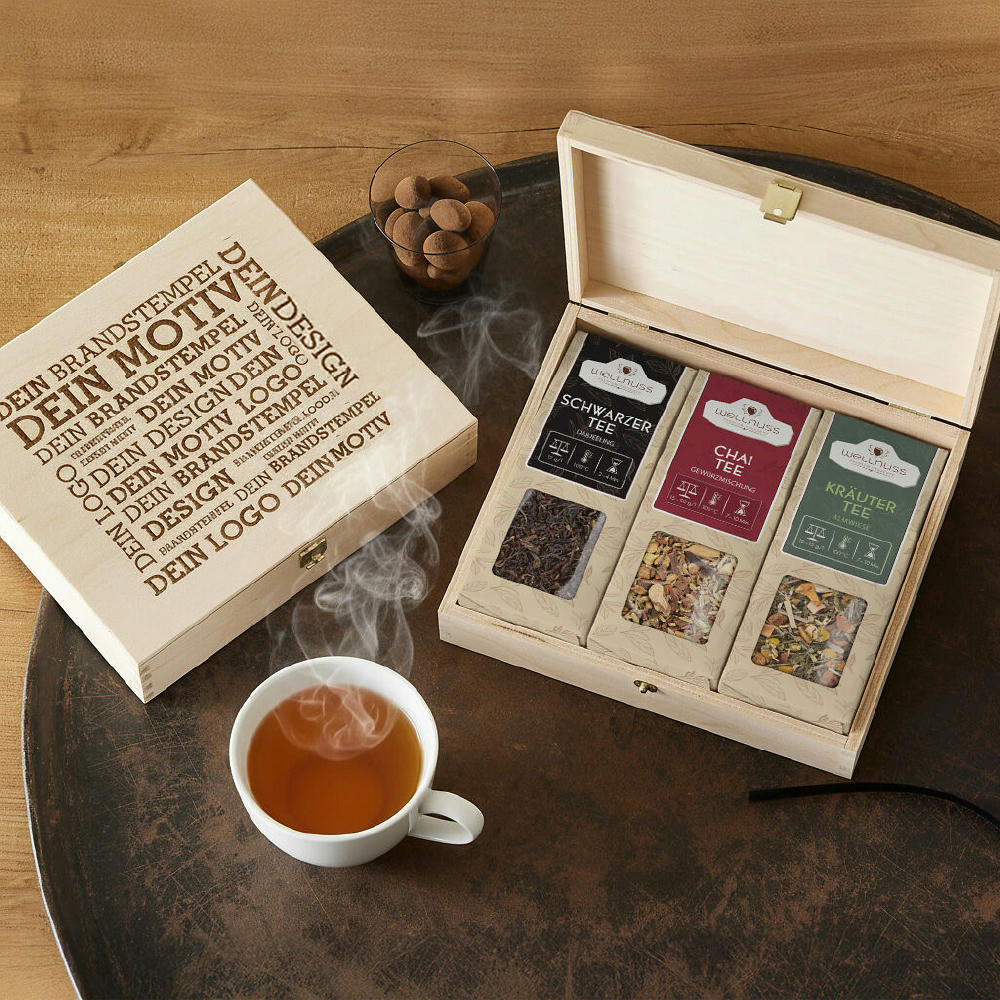 Product image 3 Tee Spezialitäten in der Birkenholzbox Werbeartikel