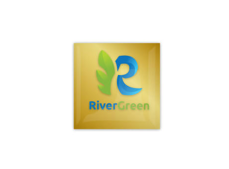 Doming Sticker, Standard glue, Gold matt, < 5 cm2 Werbeartikel