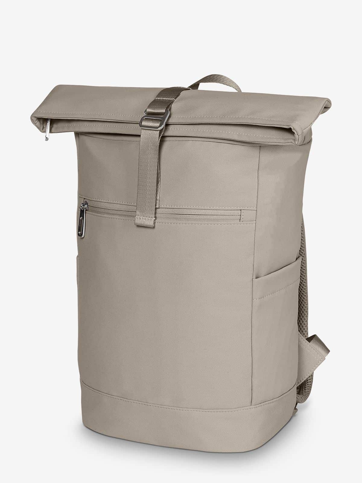 Beiger Halfar Rucksack STAR S – stilvoller Werbeartikel Rucksack mit Logo für Unternehmen