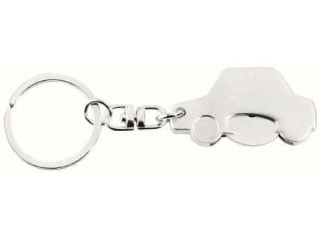 Metmaxx® EK-Chiphalter "CarShop&Open" silber bedrucken