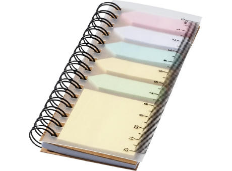 Product image Spinner Spiralnotizbuch mit bunten Haftnotizen Werbeartikel