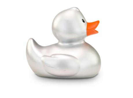 Werbeente Sylvie Silber Mini, ca. 6 cm Werbeartikel