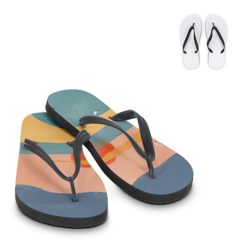 Zehensandalen Größe XL 43/46 Sublimation Werbeartikel