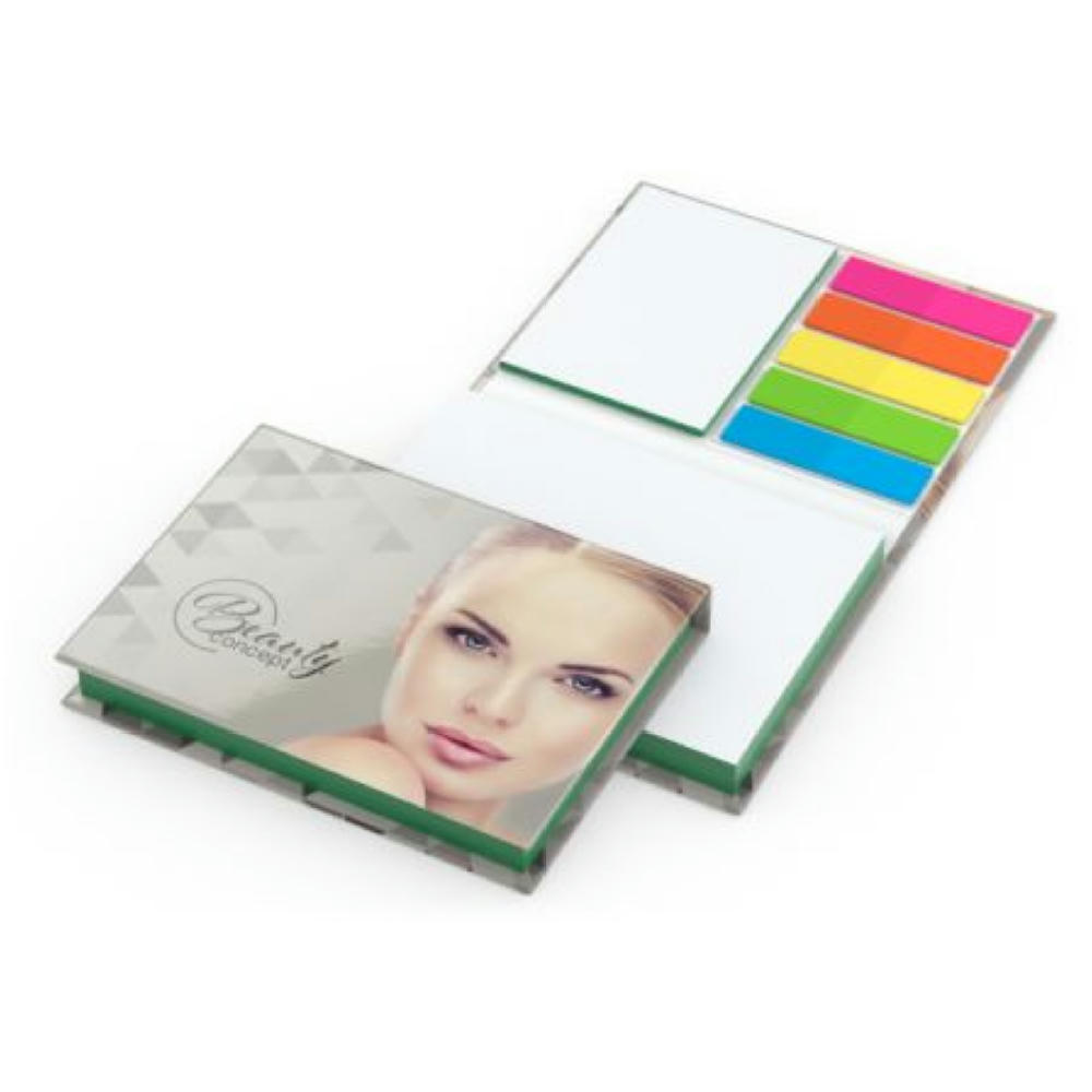 Product image Haftnotiz-Set Prag Bookcover White Bestseller, 100/25 Blatt, Farbschnitt Werbeartikel