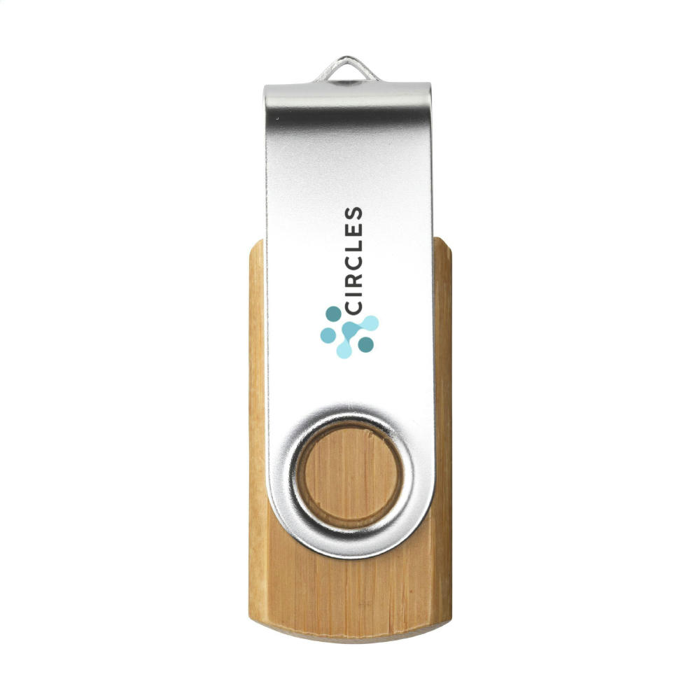 Product image USB Twist Bamboo aus Vorrat 8 GB Werbeartikel