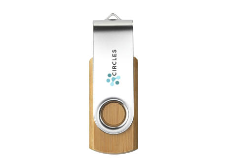 USB Twist Bamboo aus Vorrat 16 GB Werbeartikel
