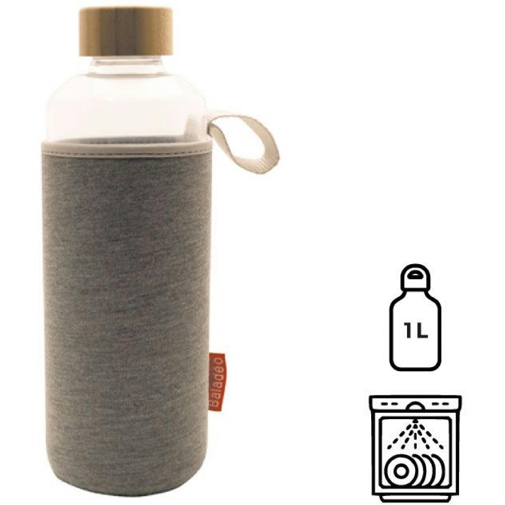 Product image Glasflasche 'Reisui', 1L, Neoprenhülle Werbeartikel