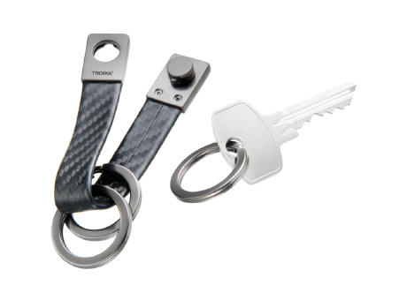 TROIKA Schlüsselanhänger TWISTER CARBON Werbeartikel