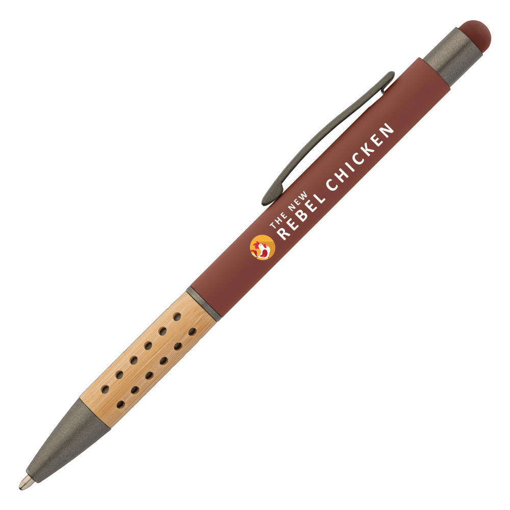 Bowie Bamboo Griff Kugelschreiber - m/Stylus Werbeartikel