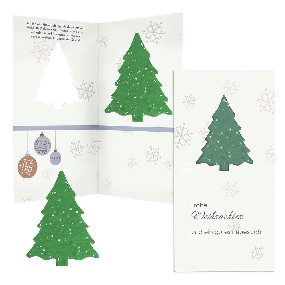 Product image Samenpapier-Karte Fichte - Standardmotiv Werbeartikel