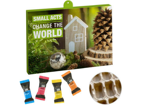 Premium Präsent-Adventskalender "Eco" mit Hello Mini Stick Mix Werbeartikel