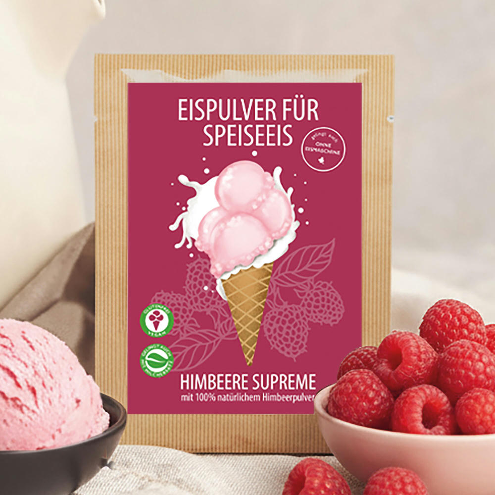Product image Eispulver Himbeere Supreme im Portionsbeutel 30g Werbeartikel