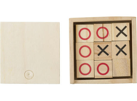 Hölzernes Tic Tac Toe-Spiel Alessio Werbeartikel