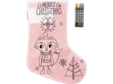 Weihnachtsstrumpf aus Non-Woven (80 gr/m²) Jasleen Werbeartikel