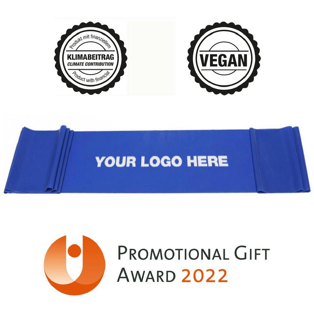 Product image Fitnessband blau (stark) - nachhaltig & vegan - ab 400 St. Werbeartikel