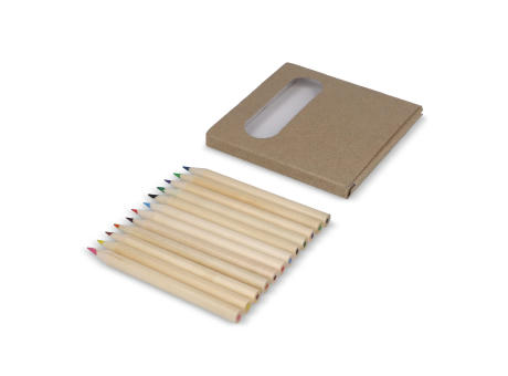 Product image 12 Buntstifte in Kraftbox Werbeartikel
