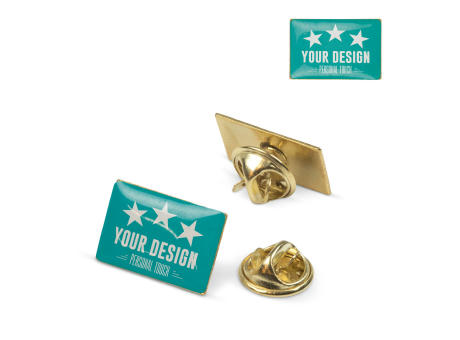 Metall Pin rechteckig 19x13mm bedrucken