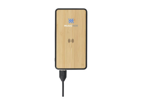 Product image Boru Bamboo RCS Recycled ABS Powerbank Wireless Charger bedrucken