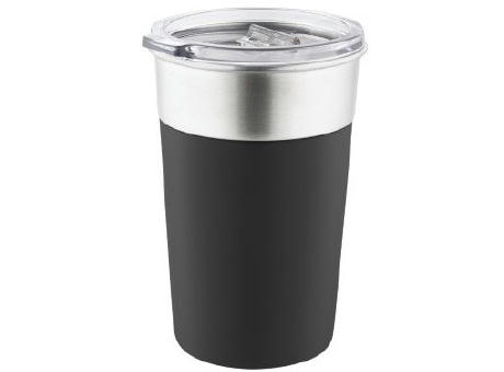 Metmaxx® Thermobecher "SteelColourCupComplete“ schwarz Werbeartikel