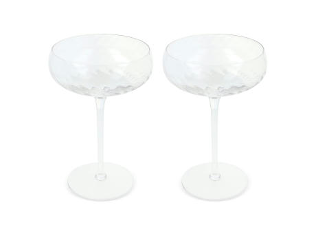 Byon Opacity 2er-Set Sektgläser mit stilvollem Glasmuster 300ml Werbeartikel