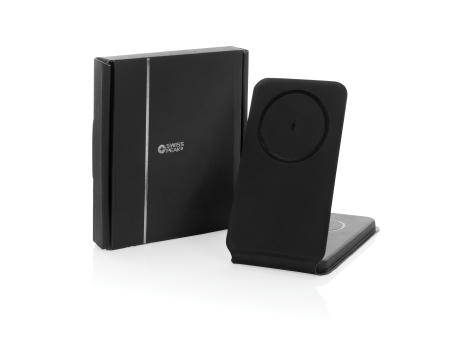 Swiss Peak 15W 3-in-1 magnetischer Wireles Charger aus rPU Werbeartikel