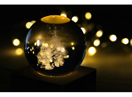 Leuchtkugel mit Weihnachtsmotiv Borealis Werbeartikel