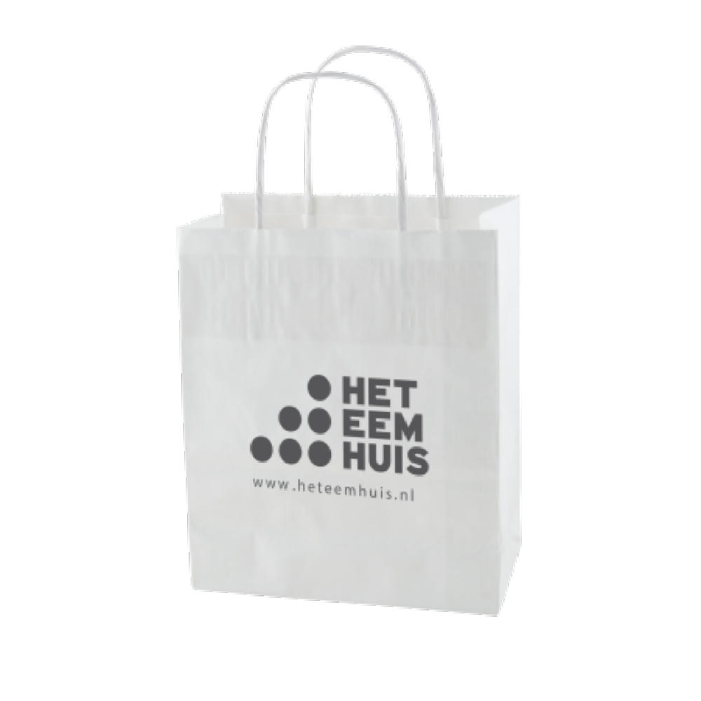 Product image Papiertasche weiß und braun 320x120x400 mm Werbeartikel
