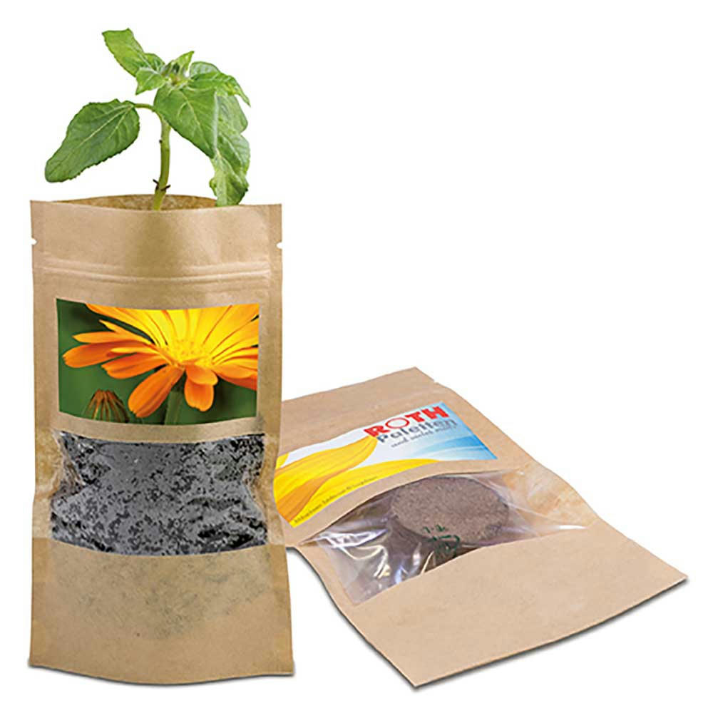Product image Grünes aus der Tüte mit Samen - Ringelblume Werbeartikel