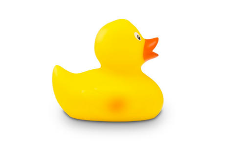 Werbeente Rennente Ralf Mini, ca. 6 cm Werbeartikel