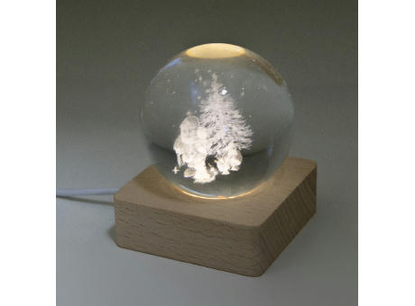 Leuchtkugel mit Weihnachtsmotiv Borealis Werbeartikel