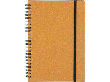 Notizbuch aus recyceltem Leder A5 Egon Werbeartikel