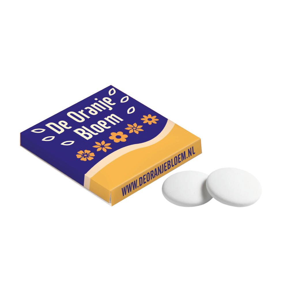 Product image Viereckige Dose mit 4 Imperial Pfefferminz Werbeartikel