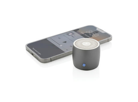 Swiss Peak 3W Basslautsprecher aus RCS recyceltem Aluminium Werbeartikel