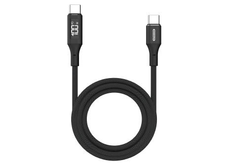 Sitecom CA-1005 USB-C to USB-C Power cable with LED display bedrucken