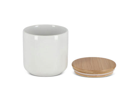 Vorratsdose aus Keramik &amp; Bambus 550 ml Werbeartikel