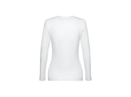THC BUCHAREST WOMEN WH. Langärmeliges tailliertes T-Shirt für Frauen Werbeartikel