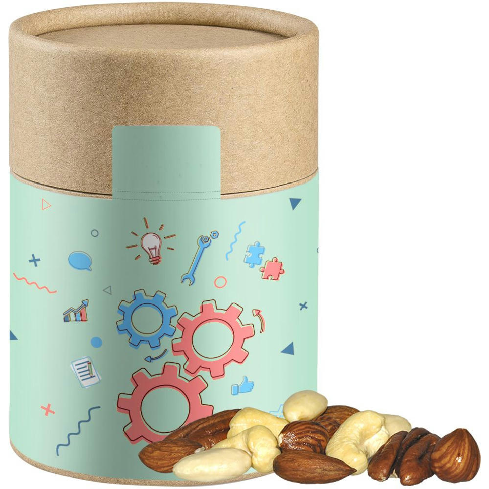 Product image NusskernMix, ca. 80g, Kraftpapierdose Midi Werbeartikel