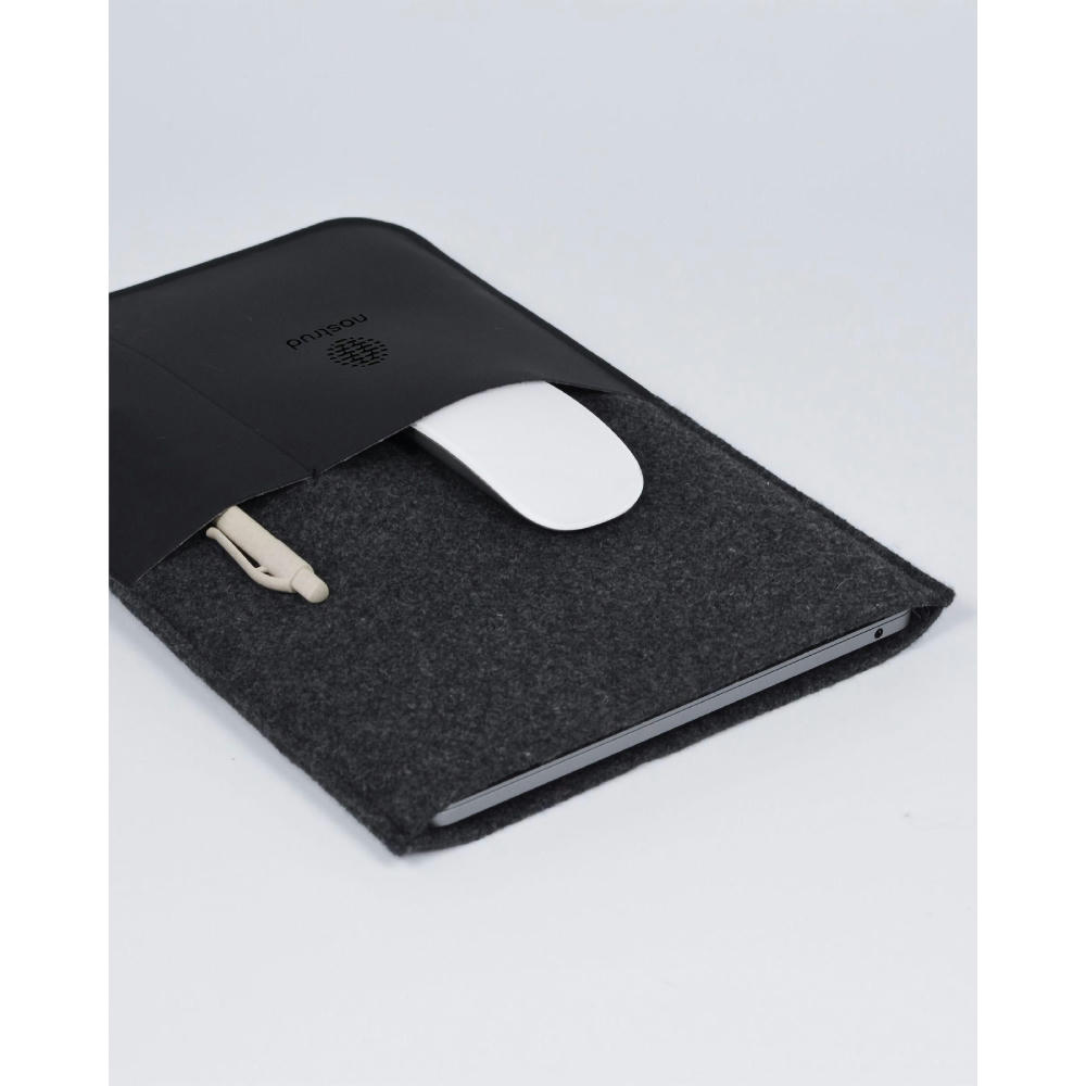 Recycled Felt & Apple Leather Laptop Sleeve 16" Werbeartikel