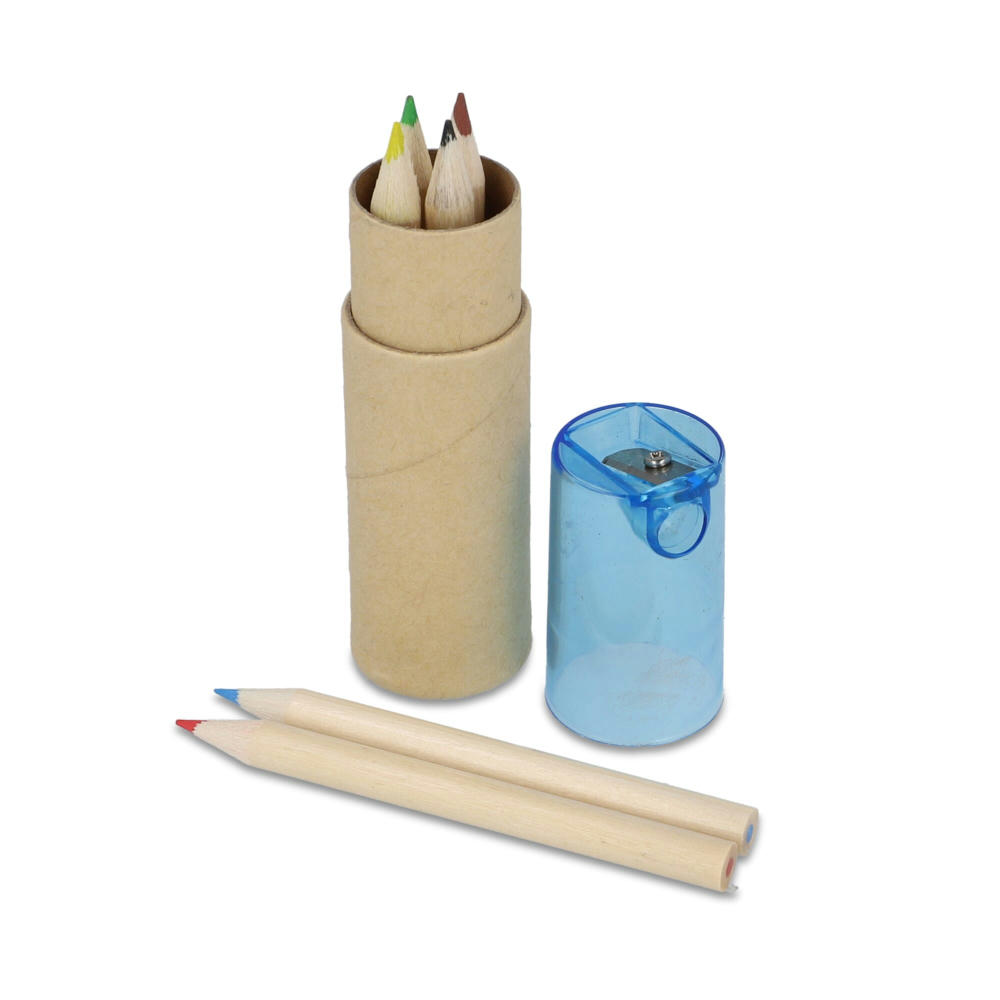 Product image Buntstifte in Pappröhre mit Anspitzerdeckel Werbeartikel