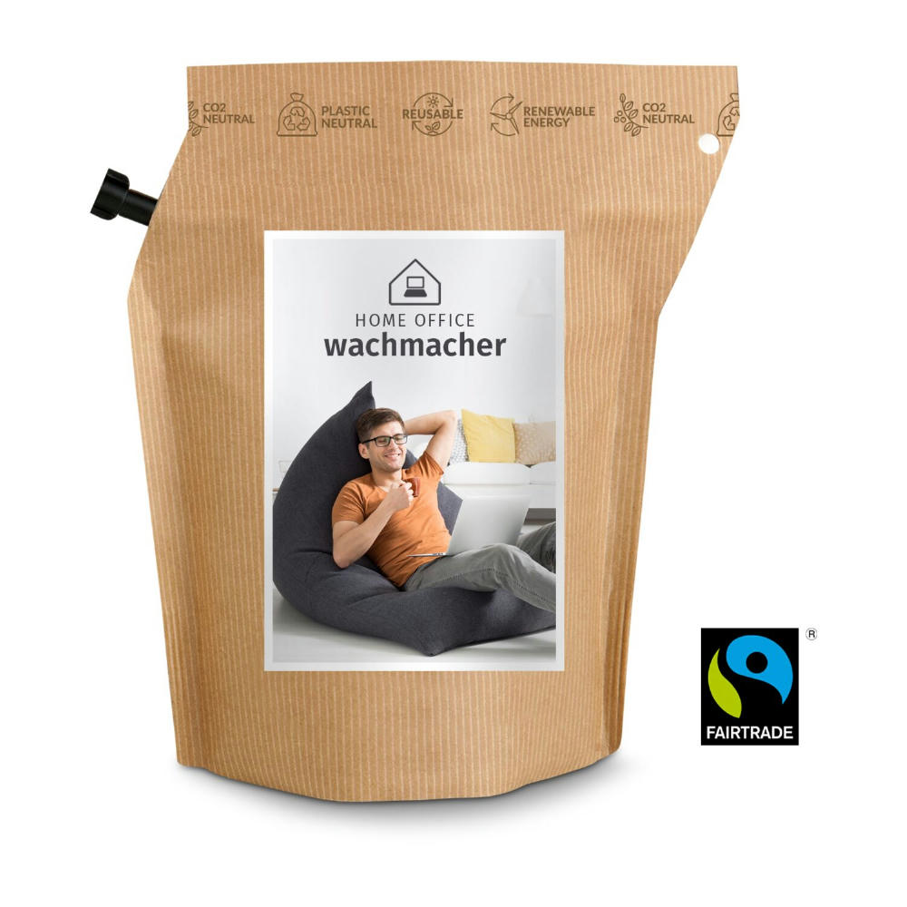 Product image Geschenkartikel / Präsentartikel: Home-Office Wachmacher Kaffee Brühbeutel Honduras, wiederverwendbar, Fairtrade Werbeartikel