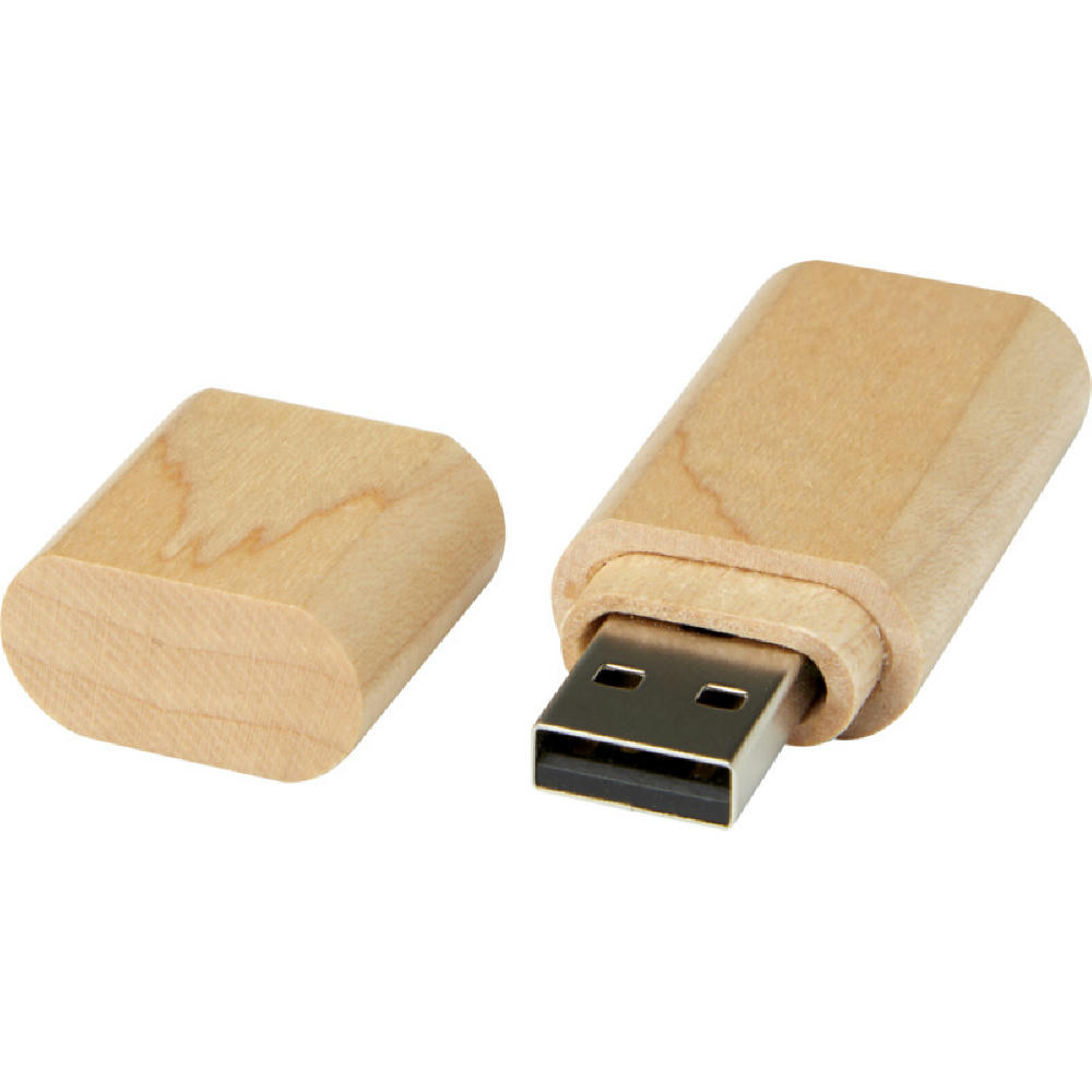 USB-Stick 3.0 aus Holz mit Schlüsselring Werbeartikel